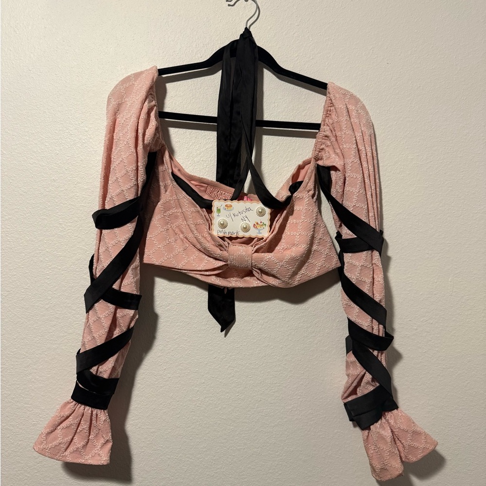 Dollskill Sugarthrillz Tea Time Off The Shoulder Women's Top (L)